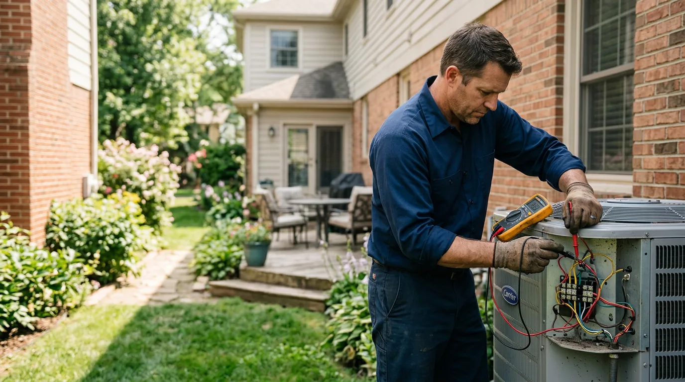 HVAC technician working near Franklin, VT